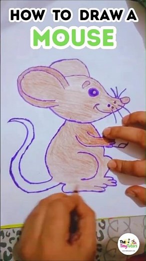 How to Draw a Mouse for Kids | Easy Pencil Drawing & Coloring #drawing