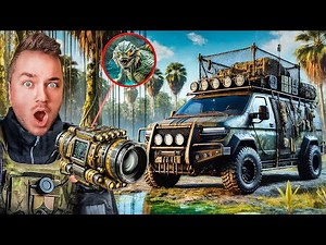 POND MONSTER HUNTING VAN ADVENTURE! TRACKING DOWN THE POND MONSTER! Box Fort (Cardboard Crafts)