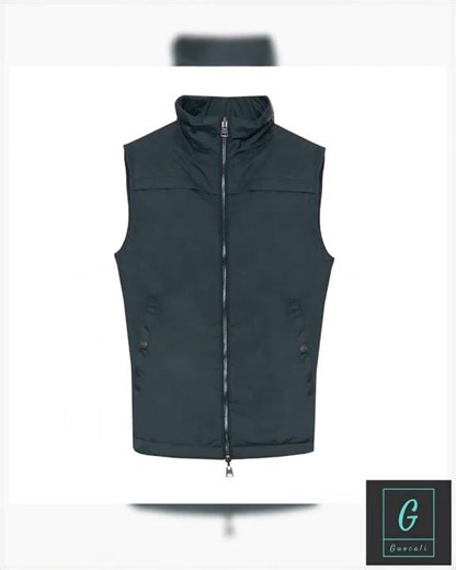 Men Puffer Vest - Lightweight - Collarless Black