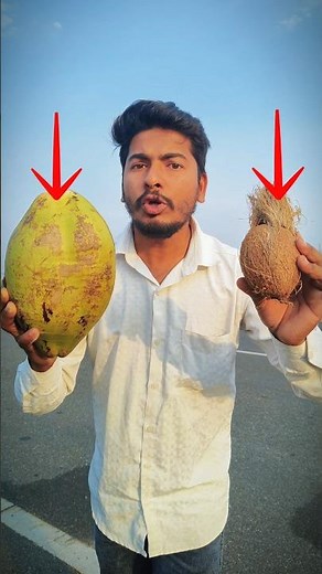 Green vs dry coconut #experiment #megazone #coconut