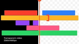 Colorful Abstract Timeline Editor Animation with Cursor