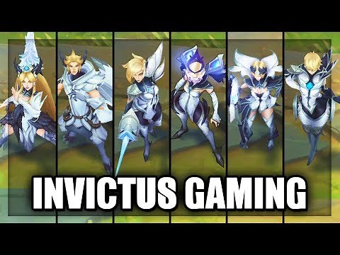 All New Invictus Gaming IG Skins Spotlight LeBlanc, Fiora, KaiSa, Irelia, Camille, Rakan - LoL