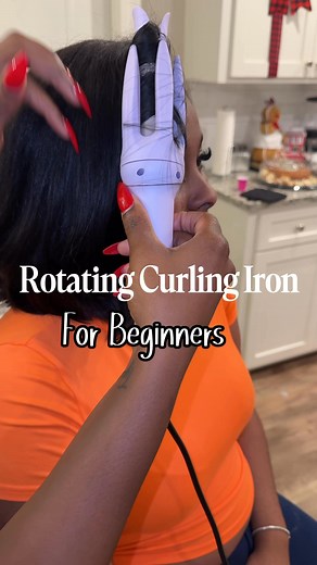 This one's for the girlies who struggle with curling their hair…perfect curls every time 🤏🏽#automatichaircurler #haircurlingtutorial #rotatingcurlingiron #curlingiron | Kimesia Mcgowan