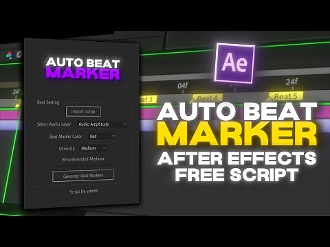 Mark Audio Beats Automatically in After Effects | Free Script to Mark Audio Beat with 100% Accuracy