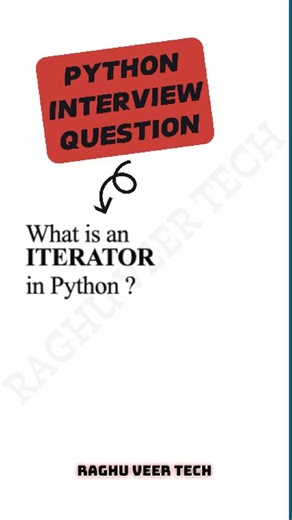 What is an Iterator in Python? (Simple Explanation) #pythoninterview #pythonforbeginners #coding