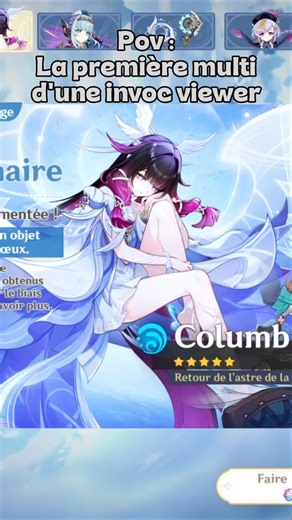 la chance dès la première multi #GenshinImpact #Invocation #Voeux #Gacha #luck #chance #pulls