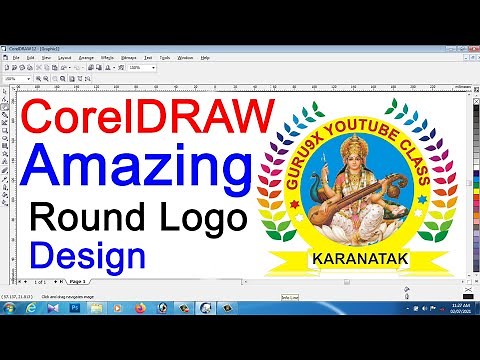 CorelDraw 12- How to design an Amazing Round Logo