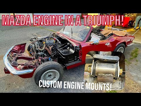 Mounting the Miata engine in a Triumph Spitfire!