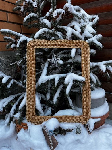 Vintage Bilderrahmen aus Weidegeflecht, A3 Größe, Boho Home Decor - Etsy.de