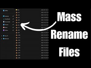 Windows: Mass Rename Files In Order - In Seconds!