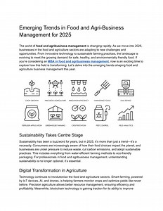 Emerging Trends in Food and Agri-Business Management for 2025 - SlideServe