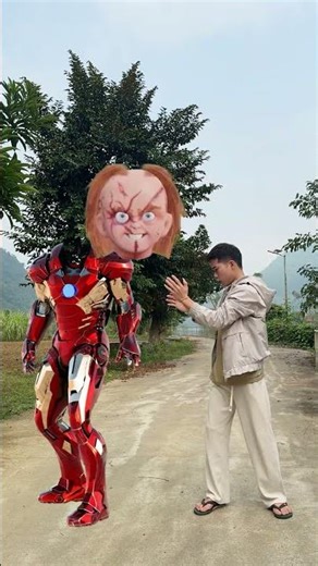 Spiderman saves Iron man from chucky 🤣🤣🤣 #3