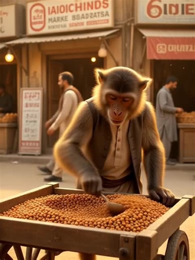 Salam dosto garma garm mung phali Khao sardi ko dor baghao #monkeyvlogs #aimonkey #viralvideo #foryoupage #fyp