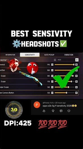 😱UItimate Headshot sensitivity for ALL Android phones | Free Fire One Tap Trick 🔥| 100% working