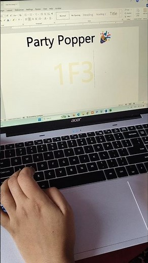 making party popper🎉🎉 shortcut in ms word #emoji #shortcutkeys #msword #emojishorts #education