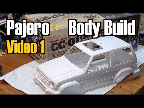 Tamiya CC-01 Mitsubishi Pajero Body Build and Paintjob - Video 1