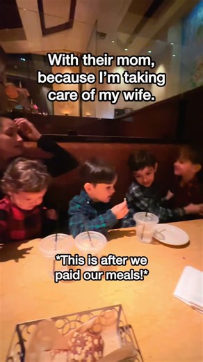 Janet Moreno | Deaf Motherhood is a Ministry on Instagram: "My hubby is the BEST. Please read 👇🏻🥹 We tried so hard to keep the kids in their seats. But the moment they were fed and we started getting ready to leave, two of them slid under the table to sit with me and of course… chaos followed. But after 6 years of parenting, we’ve learned something important: sometimes we have to switch from being parents to being husband and wife. 🤍 Instead of standing beside me trying to manage the kids, D