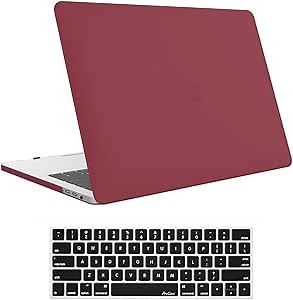 ProCase MacBook Pro 15 Inch Case 2019 2018 2017 2016 Release A1990/A1707 with Touch Bar and Touch ID, Hard Shell Case and Keyboard Cover for 2016-2019 MacBook Pro 15" -Red