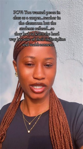 #corperlife #tiktokviral #fypシ゚viral #foryourpage #fyp Being a corper teacher means knowing when to be patient and when to report students who constantly test your limits with indiscipline in the classroom. Some behaviours, when tolerated, can gradually affect your mental health…especially as a female corper, where disrespect, disobedience, and boundary-testing can come more frequently. Teaching does not mean enduring everything in silence. There are moments when firmness is required, and there 