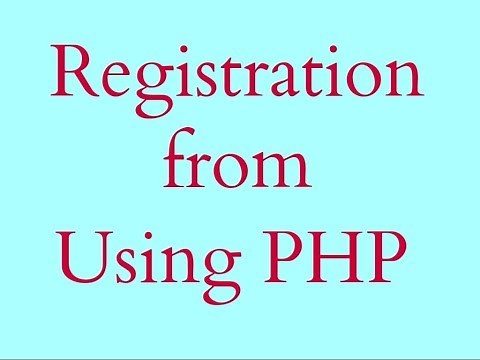 registration form using php شرح كيفيه عمل