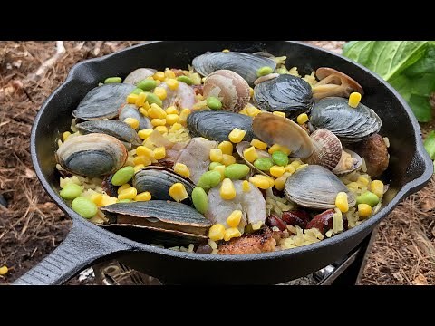 Catch and Cook Clams Paella Outdoor Cooking Coastal Foraging Ipswich Massachusetts