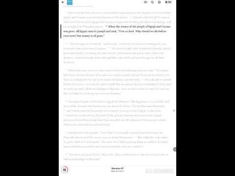 Bible reading: Genesis 47