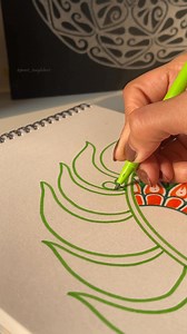 235K views · 538 reactions | Leaf mandala art!! Colourful #mandalaart | Preet.tangledart | Facebook