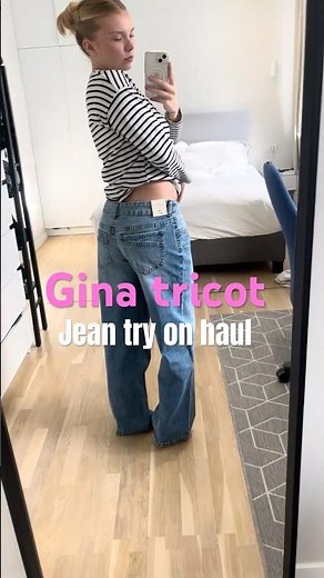 Gina tricot jeans try on! #shopping #jeans #haul