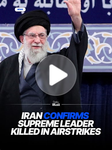 Iran has confirmed that Ayatollah Ali Khamenei died in joint US and Israeli strikes. The Supreme Leader's daughter, grandchild, daughter-in-law and son-in-law were also killed in the bombardment on his home in Tehran in the early hours of Saturday. The family deaths were reported by state media on Sunday, just hours before Iran's military made a promise to lead its most ferocious counterattacks on the US and Israel in history. #iran #news 🎥 Reuters