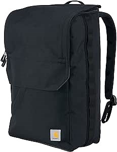 Carhartt 21L Top-Load Backpack, Durable Water Resistant Coated Canvas Base W/ 17" Laptop Sleeve, Black