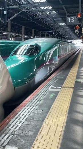 2026/04/14(火) JR盛岡駅13番線ホーム 荷物専用新幹線E3系L69編成はこビュン＋量産型先行車両E5系U1やまびこ＠盛岡行、下り入線シーン🚄