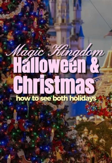 Want to see Halloween AND Christmas at Disney World in one trip? 🎃🎄 Visit around Halloween through the first week of November and watch Magic Kingdom transform from fall to Christmas! #disneyworld #magickingdom #disneychristmas #disneyhalloween