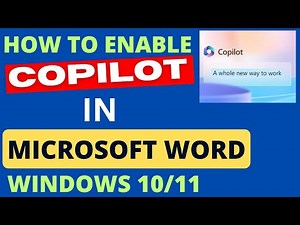 Enable Copilot in Microsoft Word in Windows 11