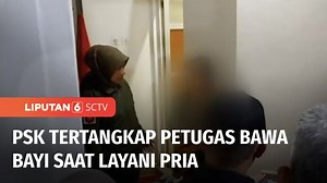 Ibu muda tertangkap petugas tengah menyewa kamar hotel untuk melayani pria hidung belang. Mirisnya, saat ditangkap, PSK ini tengah membawa bayinya yang baru 6 bulan. #NewsSCTV #Liputan6Siang Berita lainnya: https://bit.ly/3kmm1Xc | Liputan6