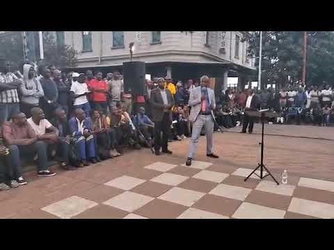 Apostle TF Chiwenga Latest : first 1st Street sermon after accident.