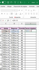 24K views · 583 reactions | Como sacar las horas de viaje #Excel #office #tutorial | Yerrihz | Facebook