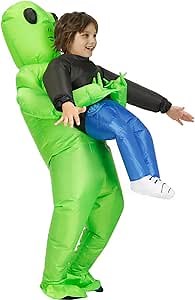 Hacosoon Inflatable Alien Costume For Kids,Inflatable Halloween Costumes For Boy/Girl，Funny Blow Up Costumes…