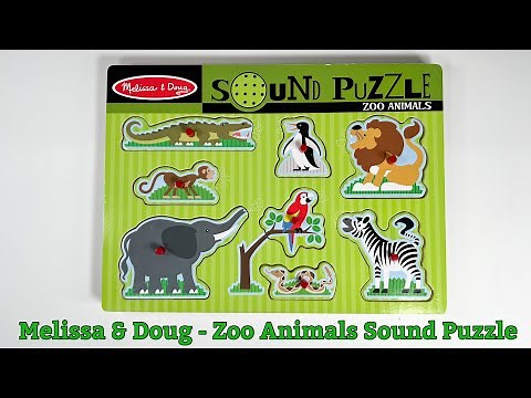 Learn Zoo Animals & Sounds - Melissa & Doug’s Zoo Animals Sound Puzzle! Educational for Kids!