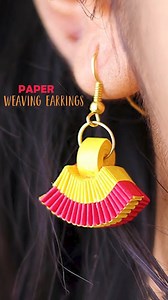 10K views · 29 reactions | Paper Weaving Earrings | Handmade Jewellery | Paper Quilling | #jewellerymaking #diyearings #handmadejewellery | Art All The Way | Facebook