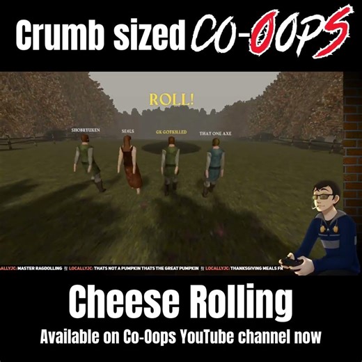Crumb Sized Co-Oops: Cheese Rolling #CoOops #cheeserolling #twitch