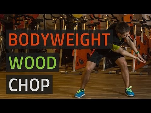 Bodyweight Wood Chop - Standing Ab Exercise