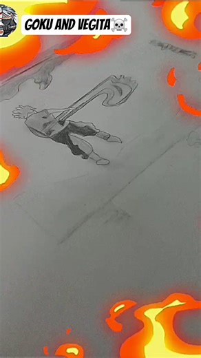 Goku vs Vegeta ⚡ Epic Battle Sketch #shorts