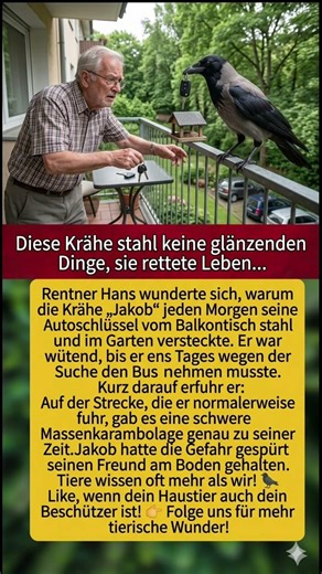 Hans und der Rabe Jakob. #wahregeschichten #menschlichkeit #schicksale