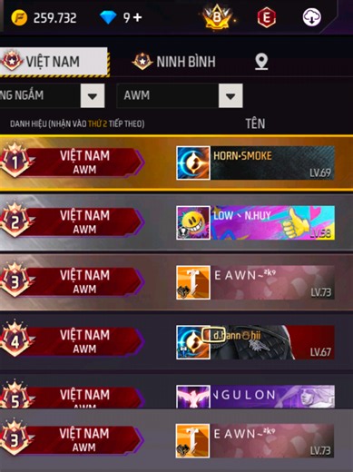 Top 1 ăn may vs Top 1 AWM 🇻🇳#ff #xuhuong #hightlight #awm #tiktok