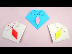 Hemd mit Krawatte aus papier basteln - Hemd basteln einfach - Basteln mit papier | DIY Bastelideen