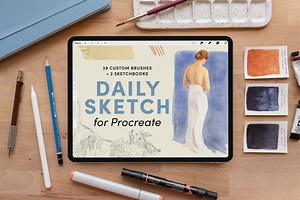 Daily Sketch – Procreate Brushes, a Brush Add-On by Sadie Lew