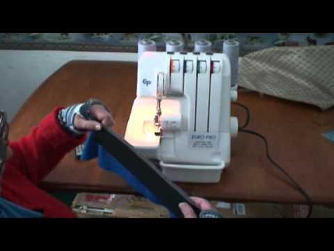 Serging elastic to material