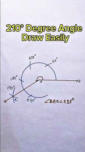 How to Draw 210° Angle Very Easily