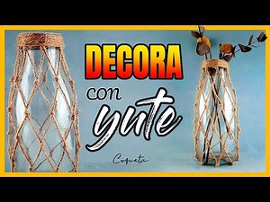 Decorate a bottle with jute / step by step tutorial