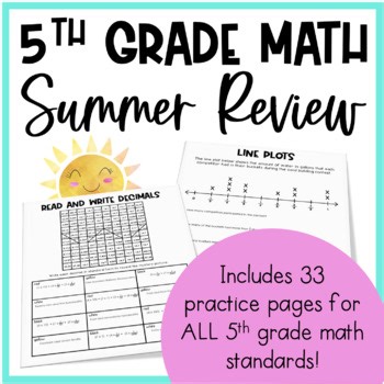 5th Grade Summer Math Packet - 5th to 6th Summer Math Worksheets